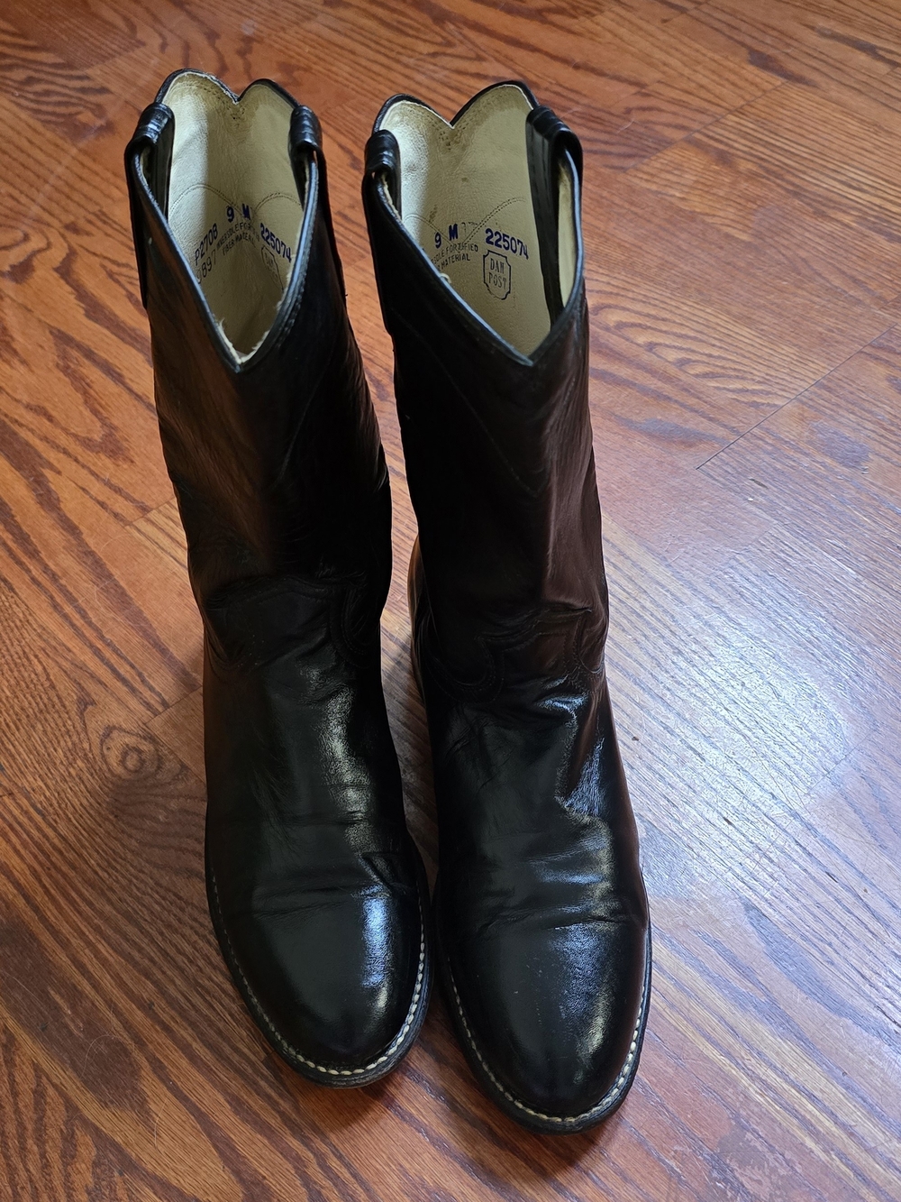 Dan Post Vintage Women's Black Leather Western Cowboy Boots